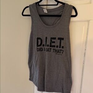 District Gray Graphic Tank Top - D.I.E.T.